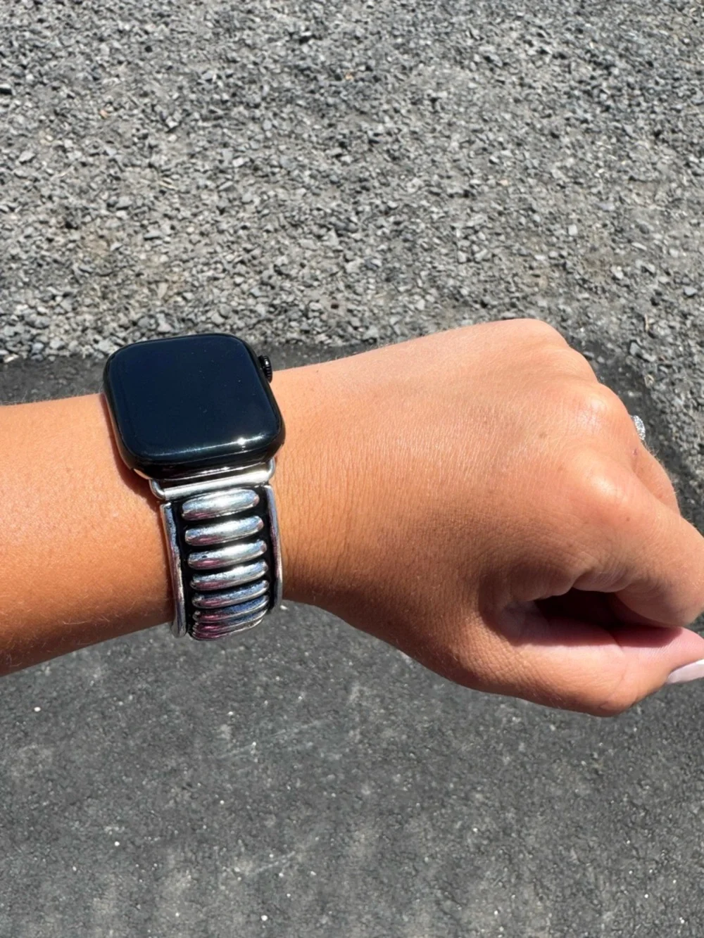 Silver Stretch Band for a Apple watch